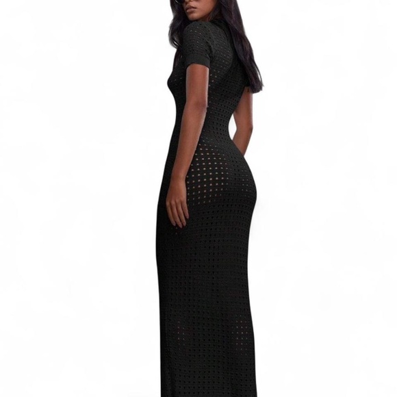 Missguided Black knit maxi dress - Picture 3 of 6